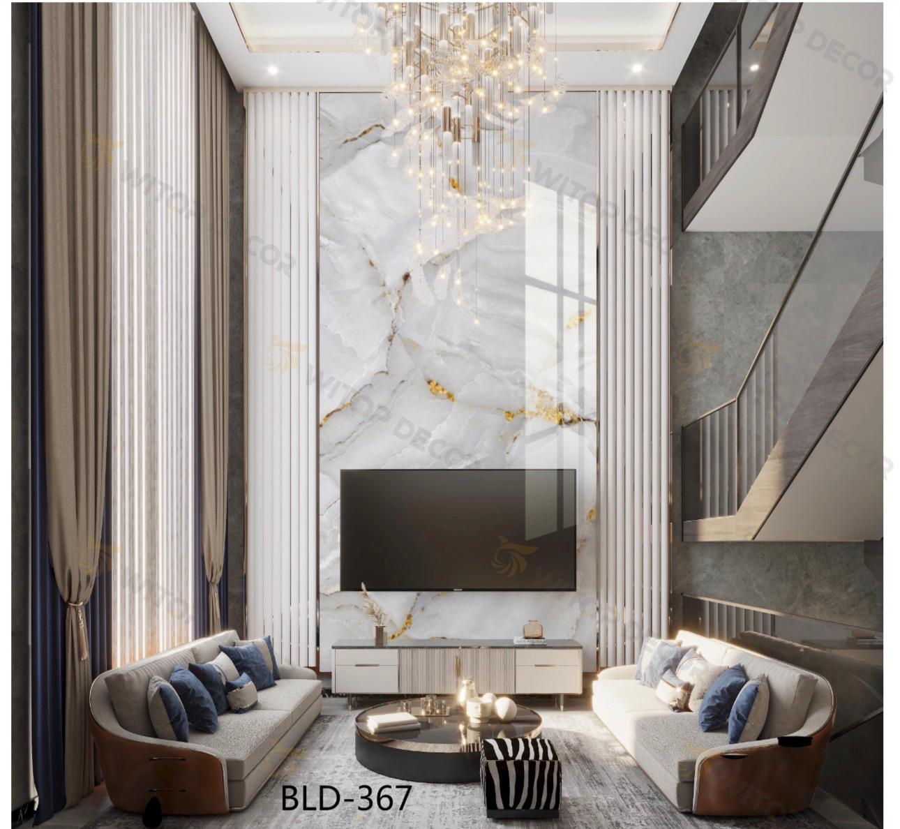 PVC Marble Sheets 3D Printed Wall Panels (1Pc)