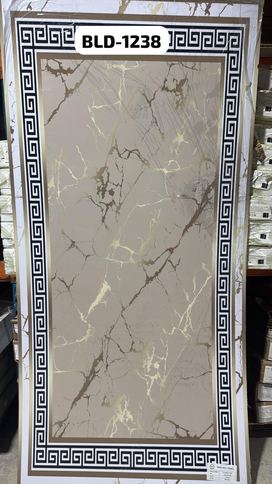 PVC Marble Sheets 3D Printed Wall Panels (1Pc)