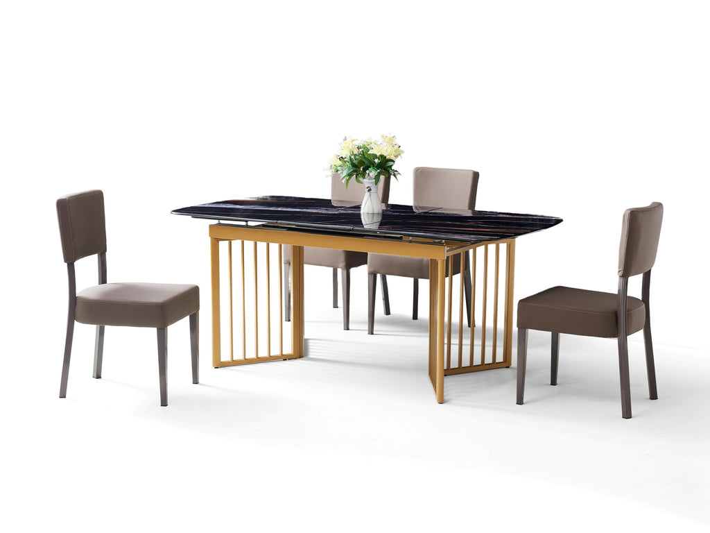 Jimmy Modern Stone Top Marble-Effect  | Extending