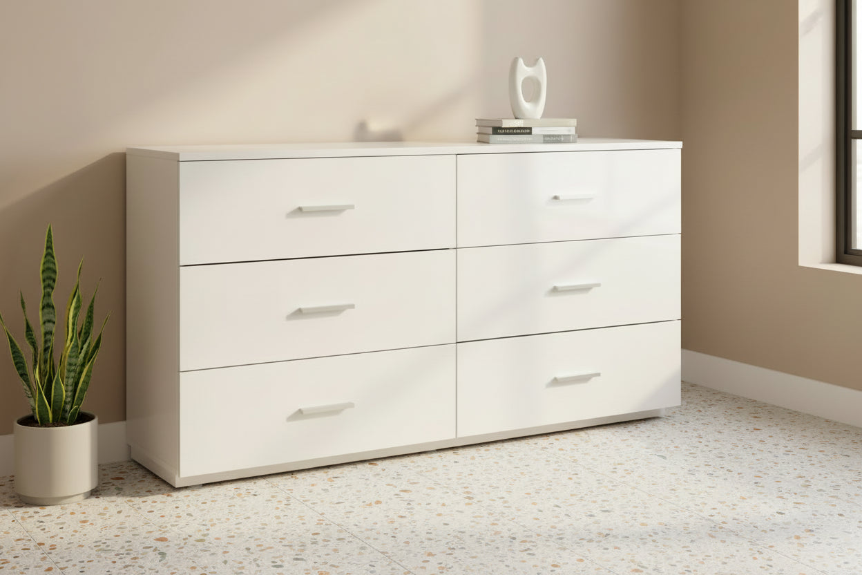 Hugo Chest (3+3) Drawer &  Bedside ( 3 Drawer )