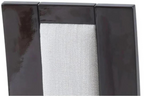 Raphael Modern High Back Dining Chair, Grey Fabric, High Gloss Wood